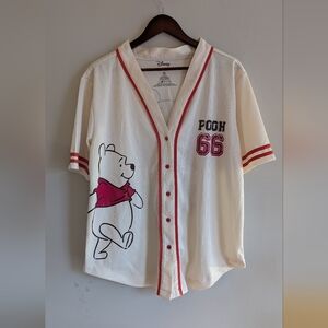 Disney | Winnie the Pooh 66 Mesh Button Front Baseball Jersey, Size XL